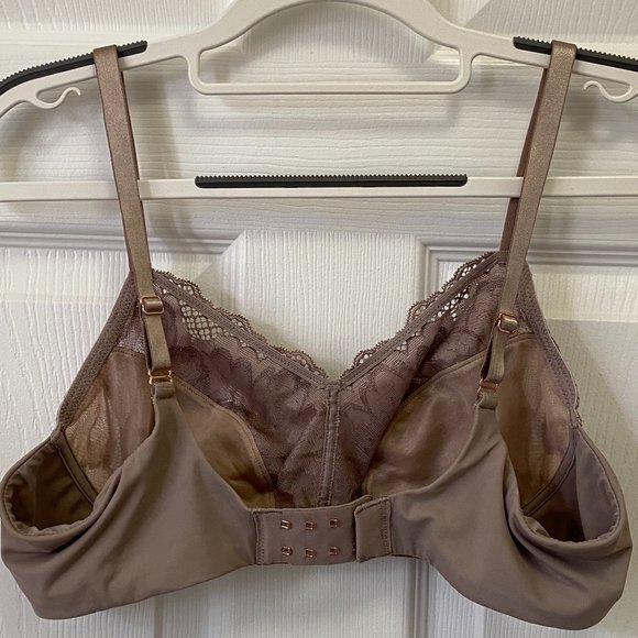 True & Co. Lace Bralette, unlined, underwire, 38 B in Taupe - Picture 2 of 7